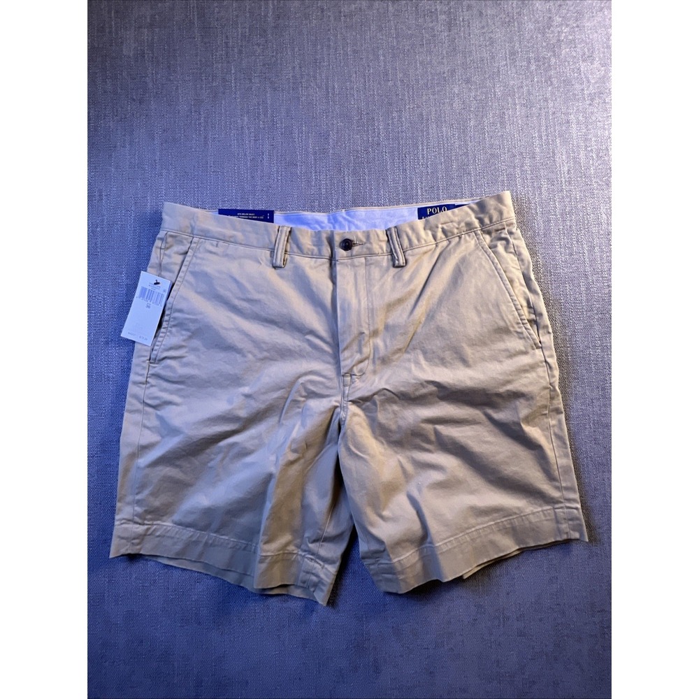 Polo Ralph Lauren Shorts Men's 36 Stretch Straight Chinos Preppy Beach Beige NWT